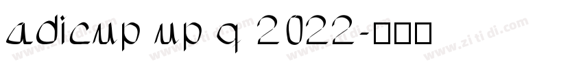 adicup up q 2022字体转换